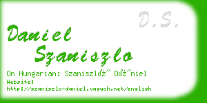 daniel szaniszlo business card